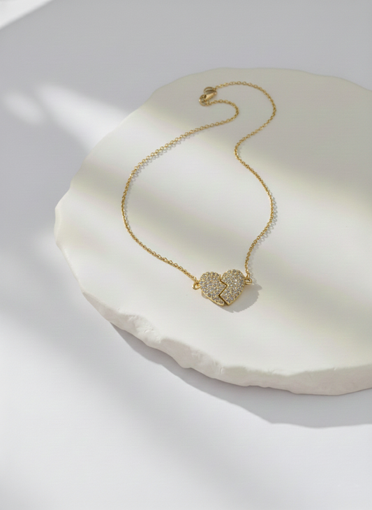 Double-Sided Magnetic Love Pendant Necklace