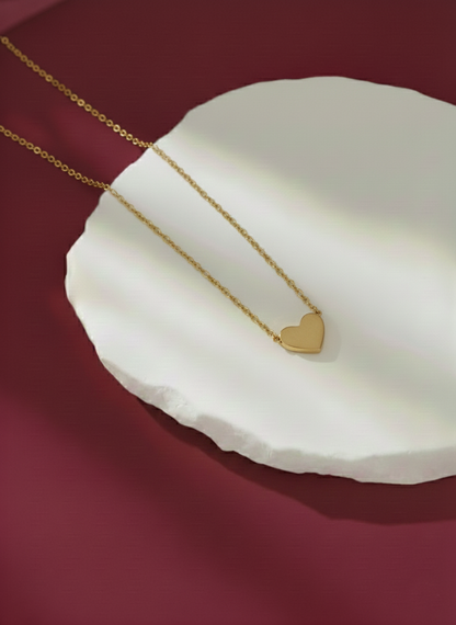 Gold Heart Pendant Necklace