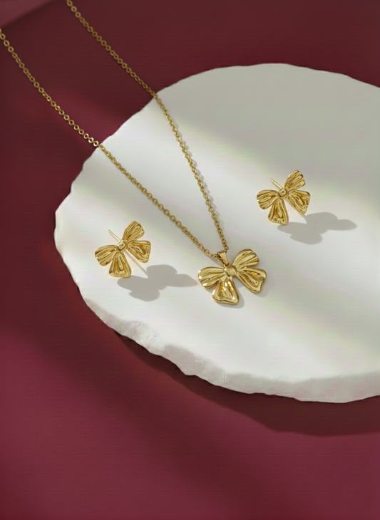 Bow Themed Jewellery Set